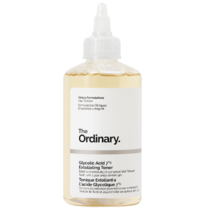the ordinary, glycolic acid 7% exfoliating toner, brightening and smoothing daily toner for more even looking skin tone